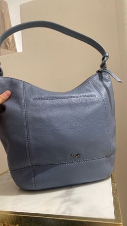 blue The Sak De Young hobo bag made of pebbled leather with antique silver hardware