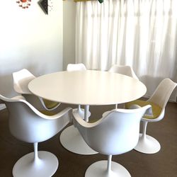 Saarinen For knoll Dining Set Tulip Chairs And Table