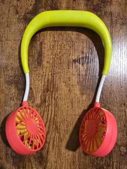 Rechargeable Neck Fan and Charging Cable