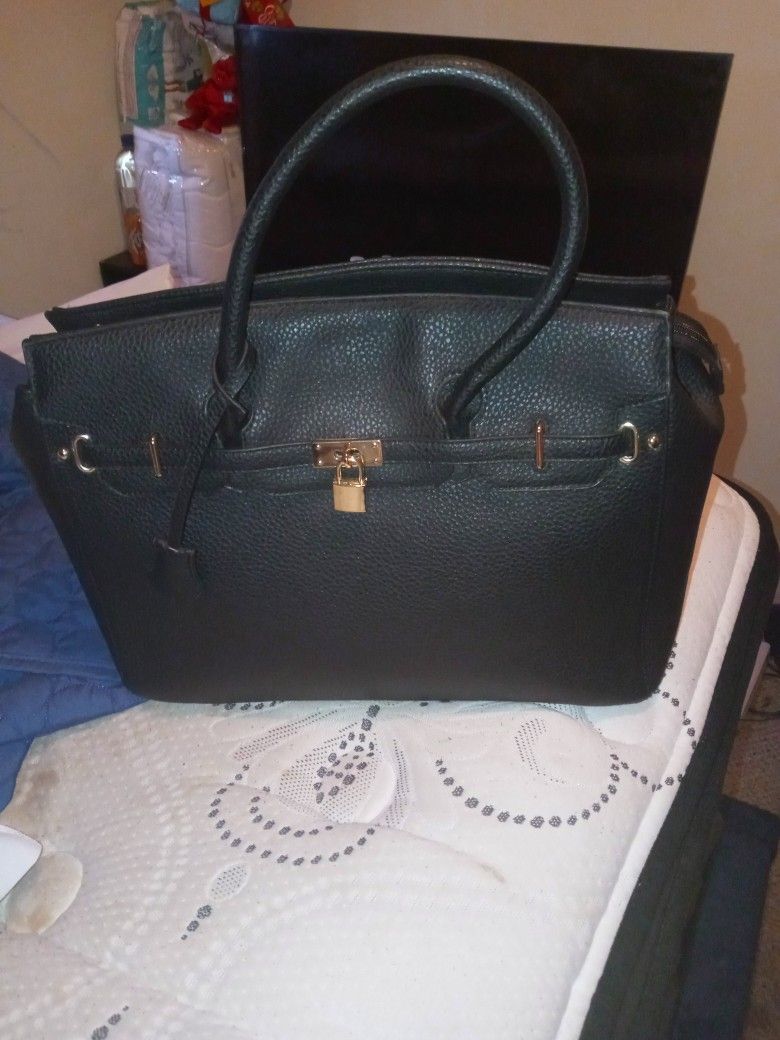 Women Tote Leather Hand Bag Brand New Blac