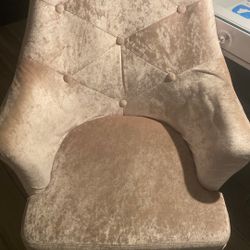 pink vanity rolling chair