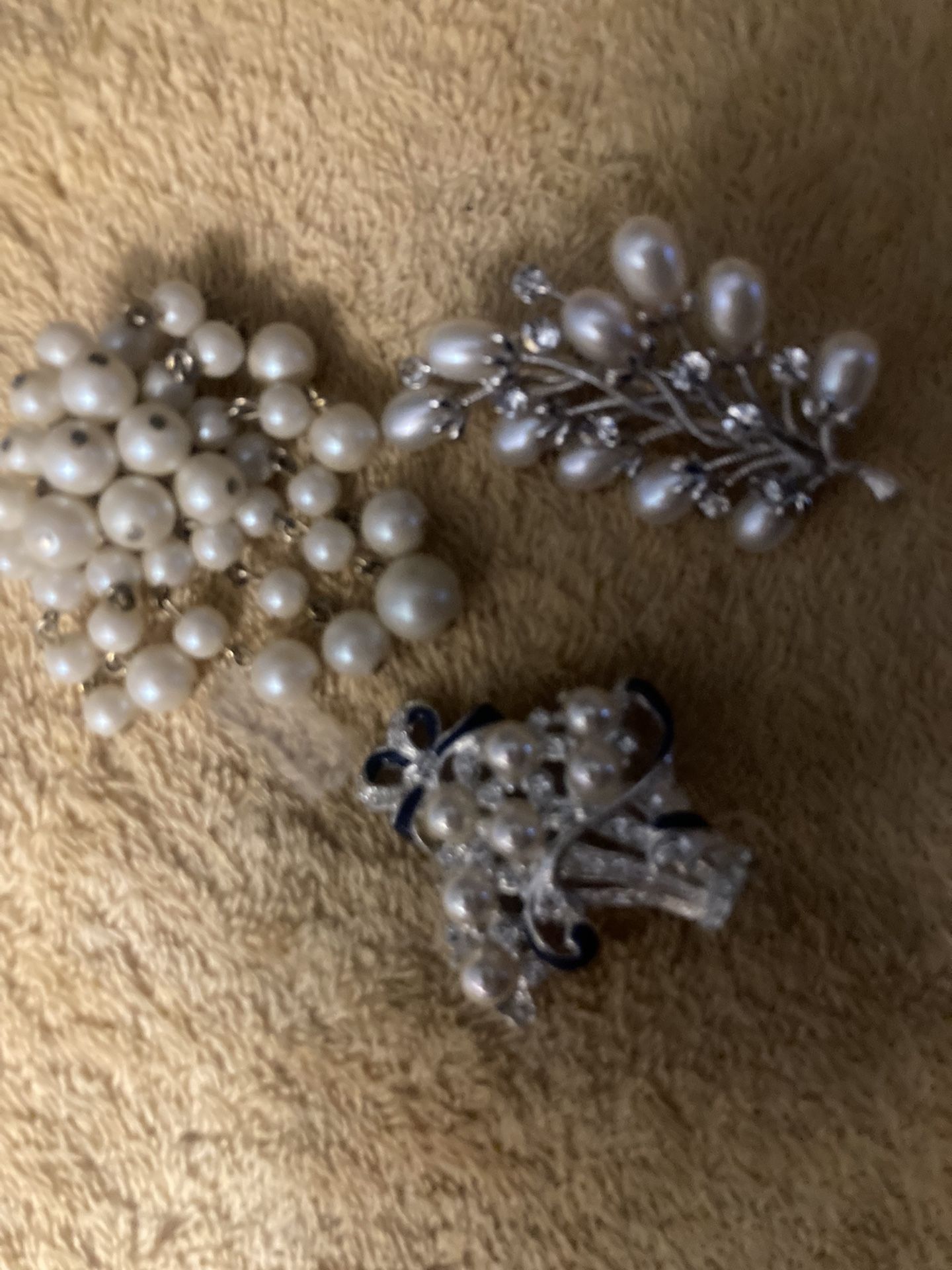 3 Mid Century Broaches