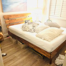 Queen Bed frame and Headboard 