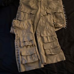 Rockstar Original Faux Leather Spiked Pants 