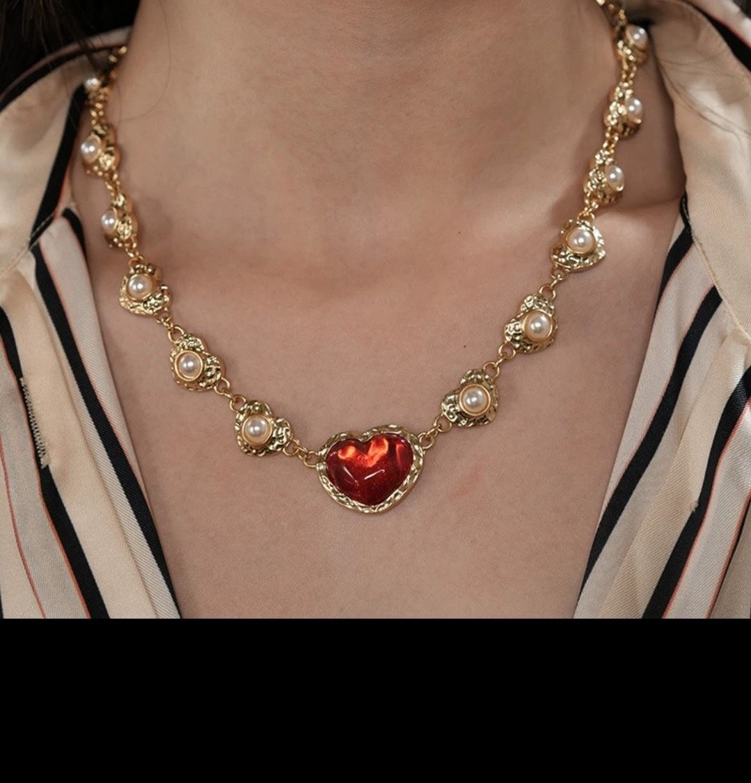 Copper With 18k Plated Gold Natural Pearl Necklace