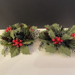 Vintage Plastic Taper Candle Rings