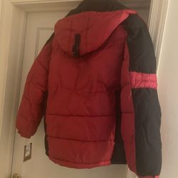 New, Red And Black Puffy Coat Jacket