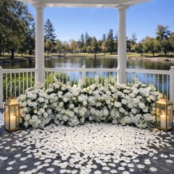 White Flower Arch For Proposal