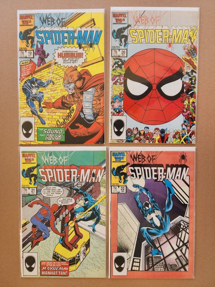 Web of Spider-Man 19, 20, 21, 22 vol 1 (1985 series)