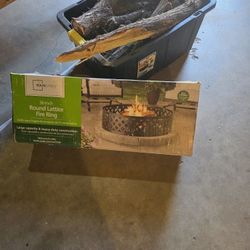 New In BOX Fire Ring And Wood $20
