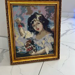 Old Handmade Crochet Picture