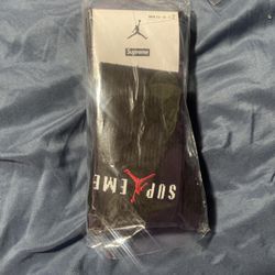 Supreme Jordan Black Crew Socks 2-pack Men’s XL Size 12-15