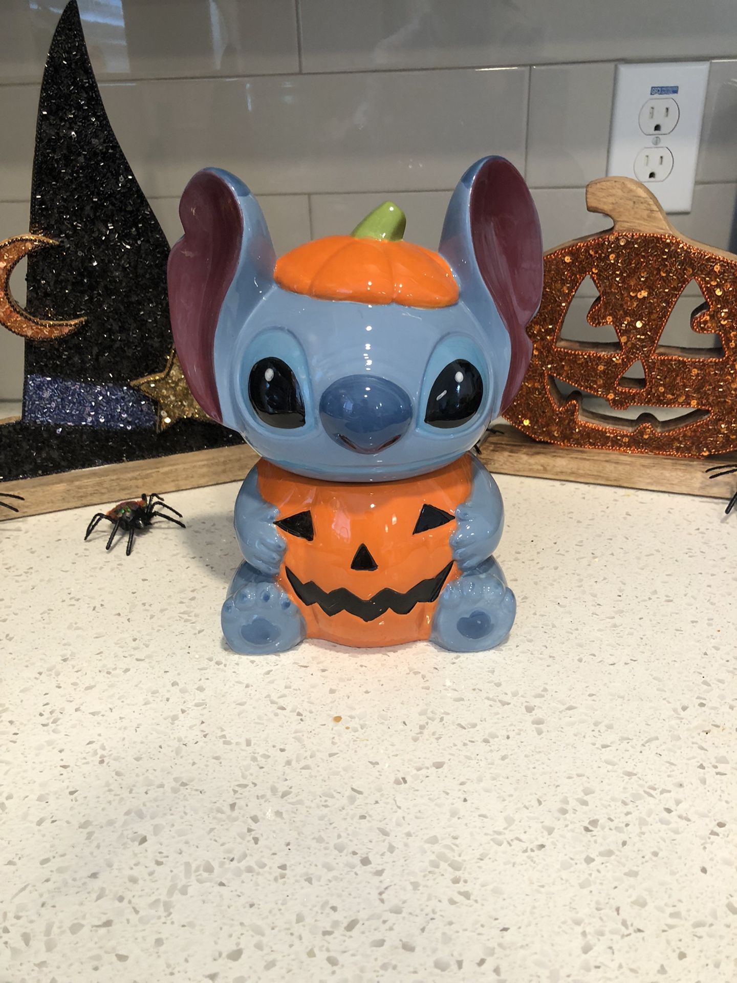 Disney Halloween Stitch Cookie Jar Canister 