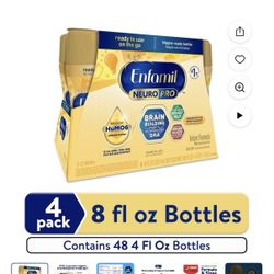 Enfamil NeuroPro Liquid Baby Formula, MFGM* 5-Year Benefit, Exclusive HuMO6 Immune Blend, 8 ​Fl Oz, 24 Count