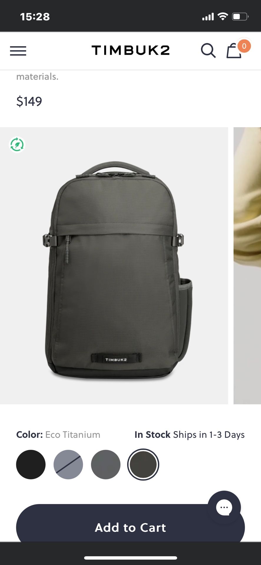 TIMBUK2 Division Laptop Backpack Deluxe Eco Titanium