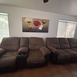 Loveseat/sofa recliners
