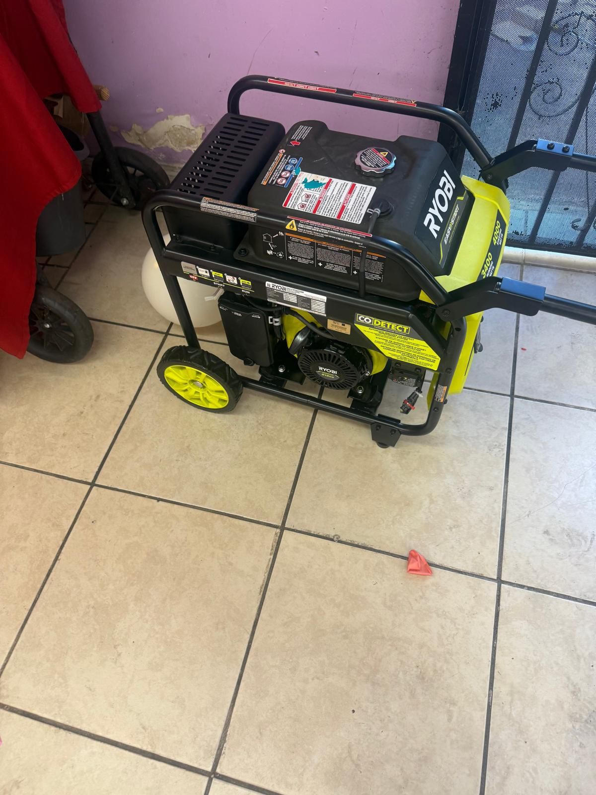 4000-Watt Recoil Start Gasoline Powered Digital Inverter Generator with CO Detect Shutdown Sensor