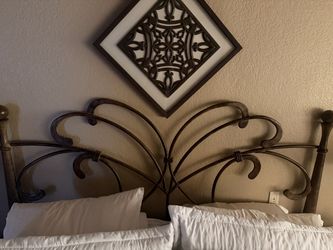 Rod Iron King size Headboard