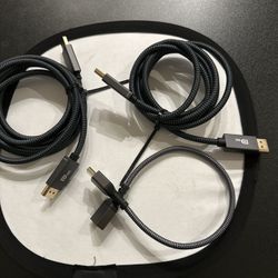 DisplayPort 1.4 Cables — 4K UHD Gaming — Clean & Working