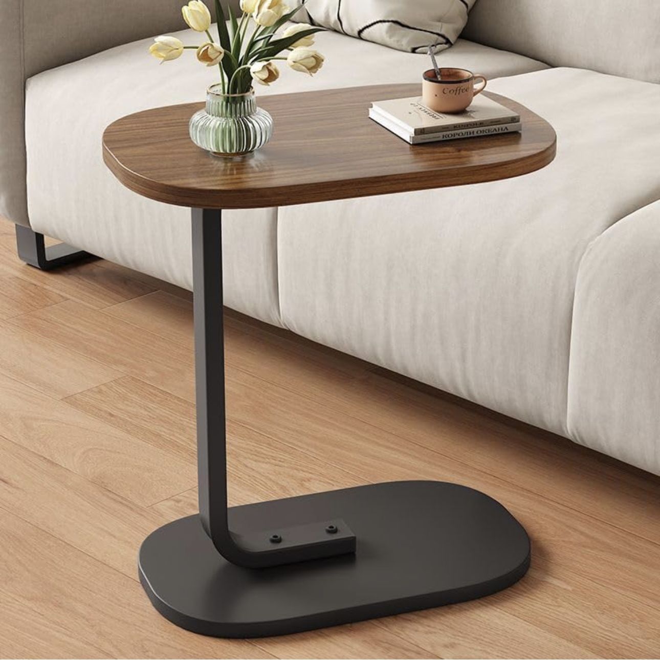 C-Shaped End Table