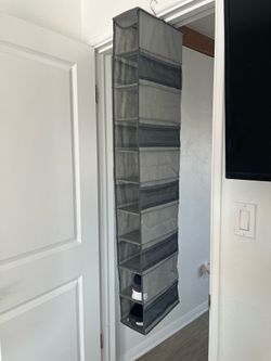 Gray Hanging Shoe, Clothing, Etc. Closest Organizer