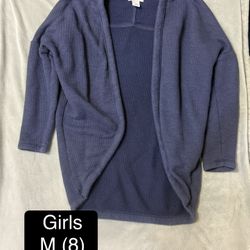 Youth Girls Medium (8) Cardigan Sweater 