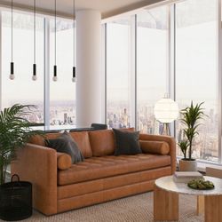Napa Sleeper Leather Sofa