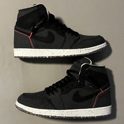 Nike Air Jordan 1 Retro High Zoom Crater Black Grey Brand New DS
