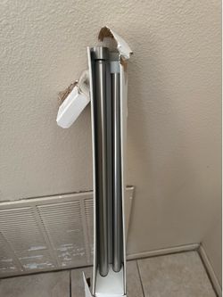 66"-120" Dauntless Curtain Rod Brushed Nickel - Threshold™: Adjustable Steel, Single Rod
