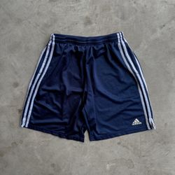 Vintage Blue Adidas Track Shorts - L