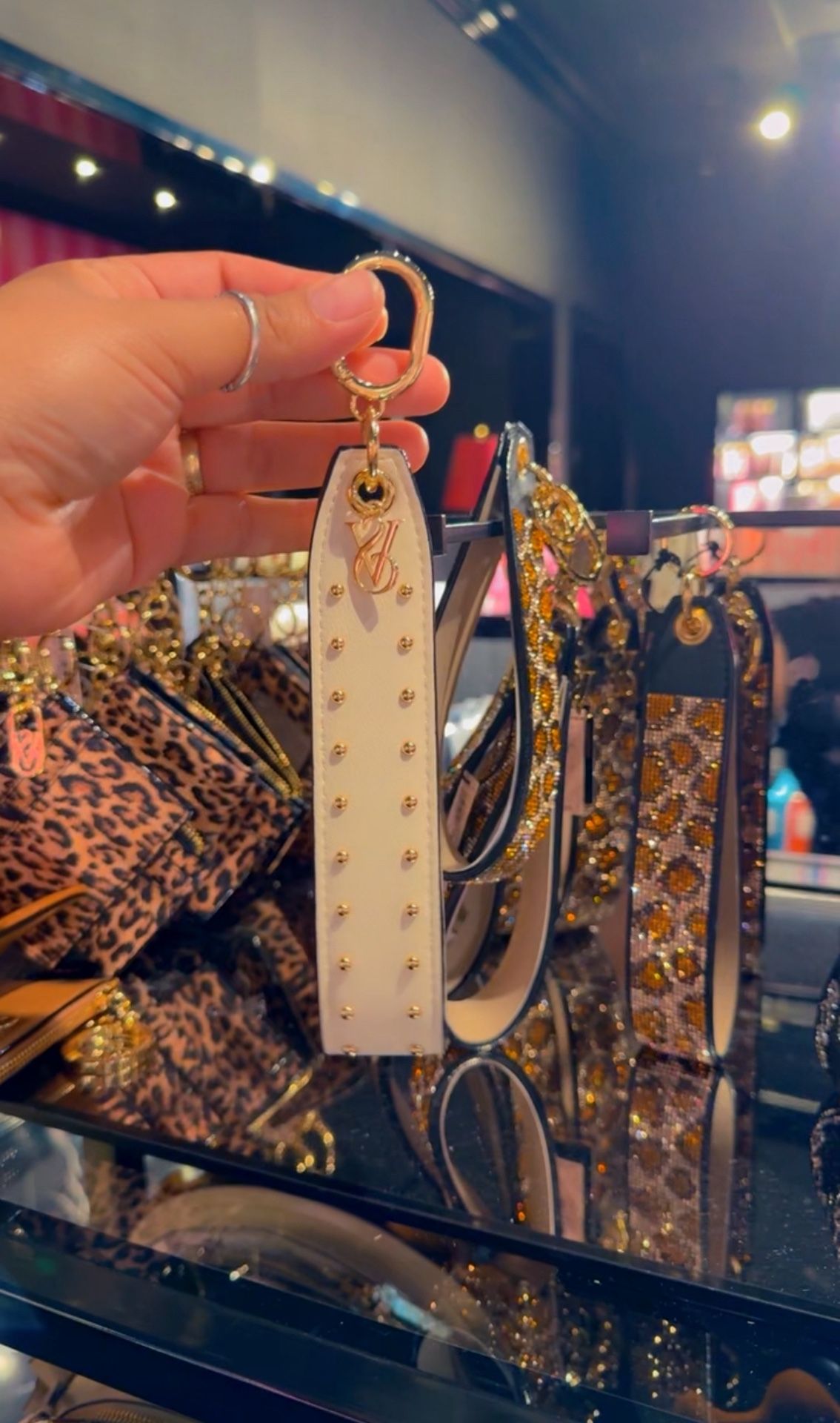 Victoria Secret Wristlet Keychain White 