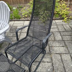 Outdoor Chair with Ottoman