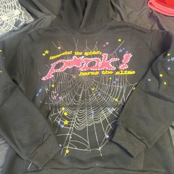 Black *PINK* Sp5der Hoodie 