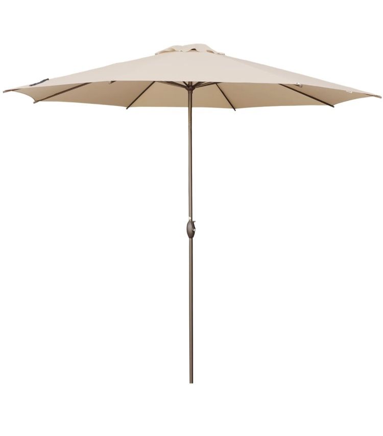 7.5 ft solar patio umbrella Abccanopy 7.5 ft Patio Solar LED Lighted Outdoor Umbrella with Tilt and Crank, Turquoise, Polyester Canopy