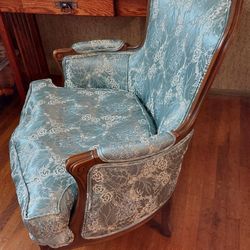 Antique Blue Upholstered Chair