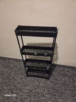 Slim Rolling Storage Cart, 4 Tier bar cart Organizer for Bathroom,
