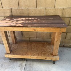 Portable Wooden Work Bench.
