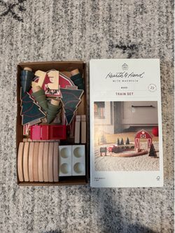 Christmas Wooden Train Set