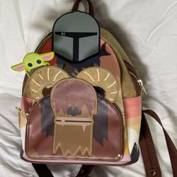 Mandalorian & Grogu On A Bantha Loungefly Minibackpack