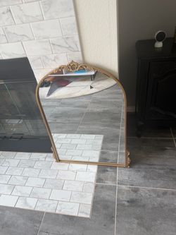 Gold framed mirror
