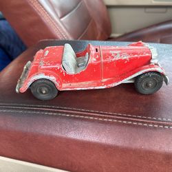 Hubley Kiddie Toy Red Roadster Car No. 485 Vintage 1950s DIE CAST TOY