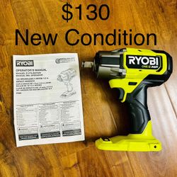 RYOBI Model P262 18V ONE+ HP Brushless 4-Mode 1/2" Impact Wrench New condition  