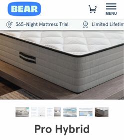 Bear Mattress with minimalist bed frame
