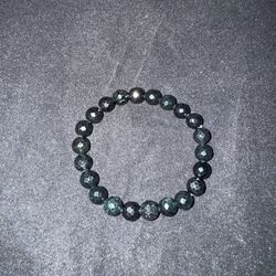 Round Diamond Cut Jade Bracelet