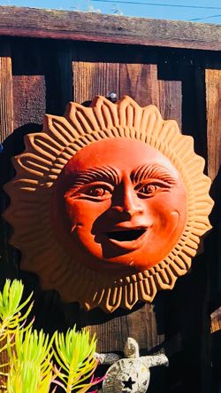 TERRA COTTA SUN WALL ART