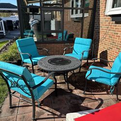 Wood Burning Fire Pit & Chairs