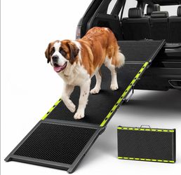 New Extra Wide & Long Foldable Dog Ramp for Vehicles 74"L by 20"W