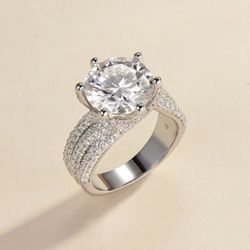 5ct Moissanite Engagement Ring 