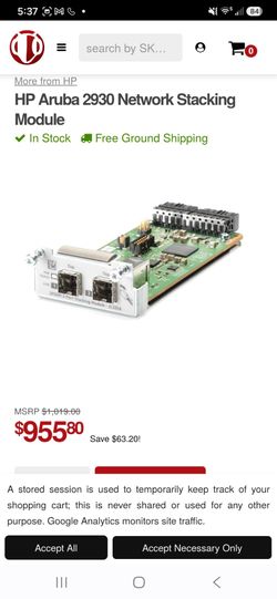 Aruba stacking module
