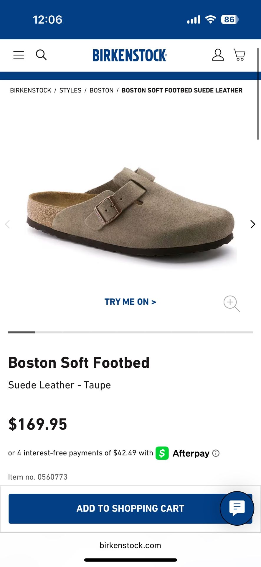 (New) Birkenstock Boston Soft Footbed - Women’s Narrow Fit Size 37- Taupe Color
